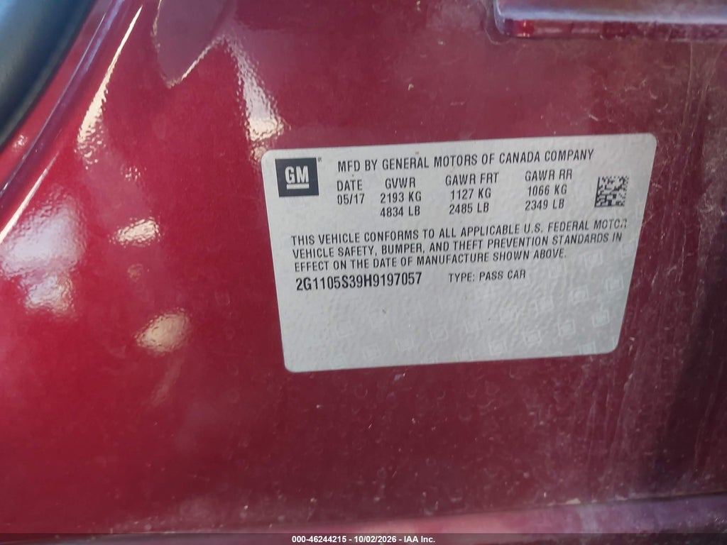 2017 Chevrolet Impala 1LT photo 9
