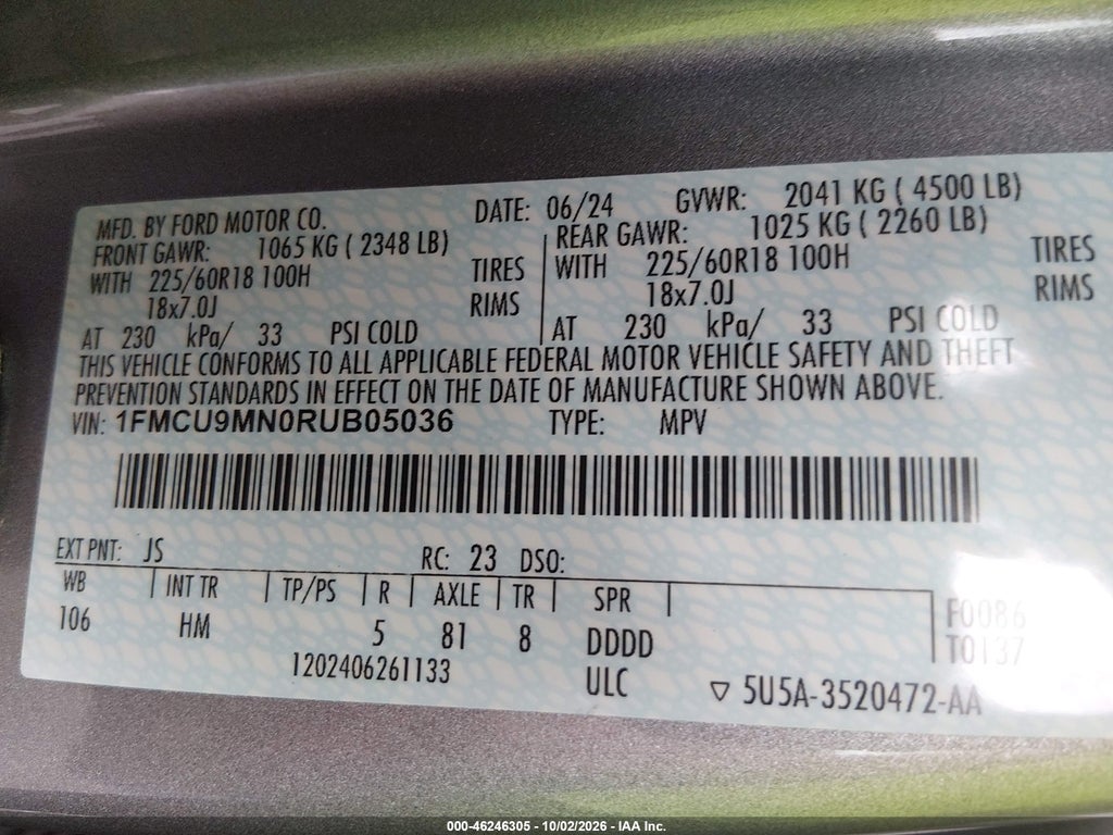 2024 Ford Escape ST-Line photo 9