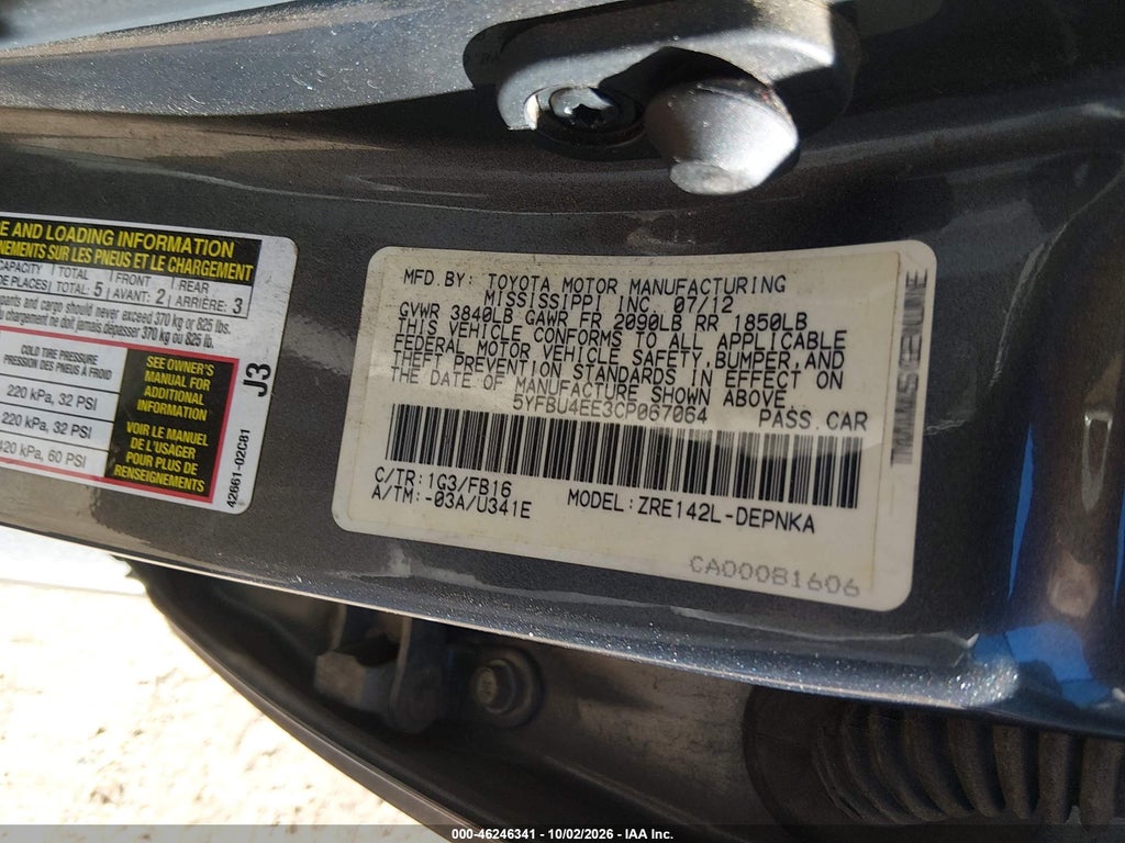 2012 Toyota Corolla LE photo 9