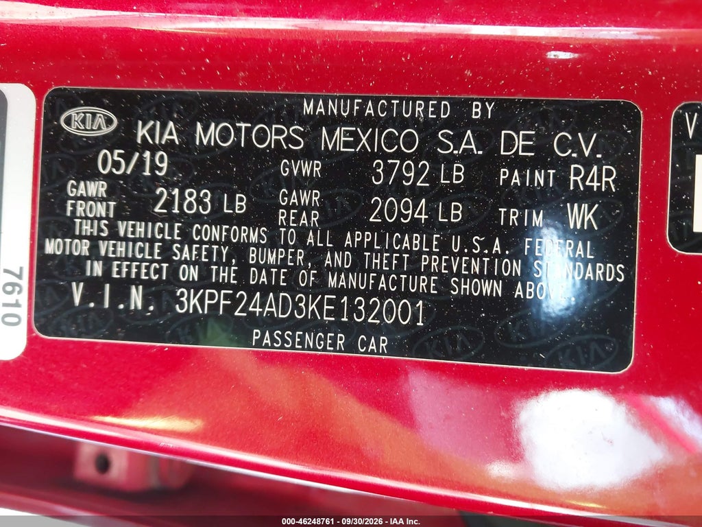 2019 Kia Forte LXS photo 9
