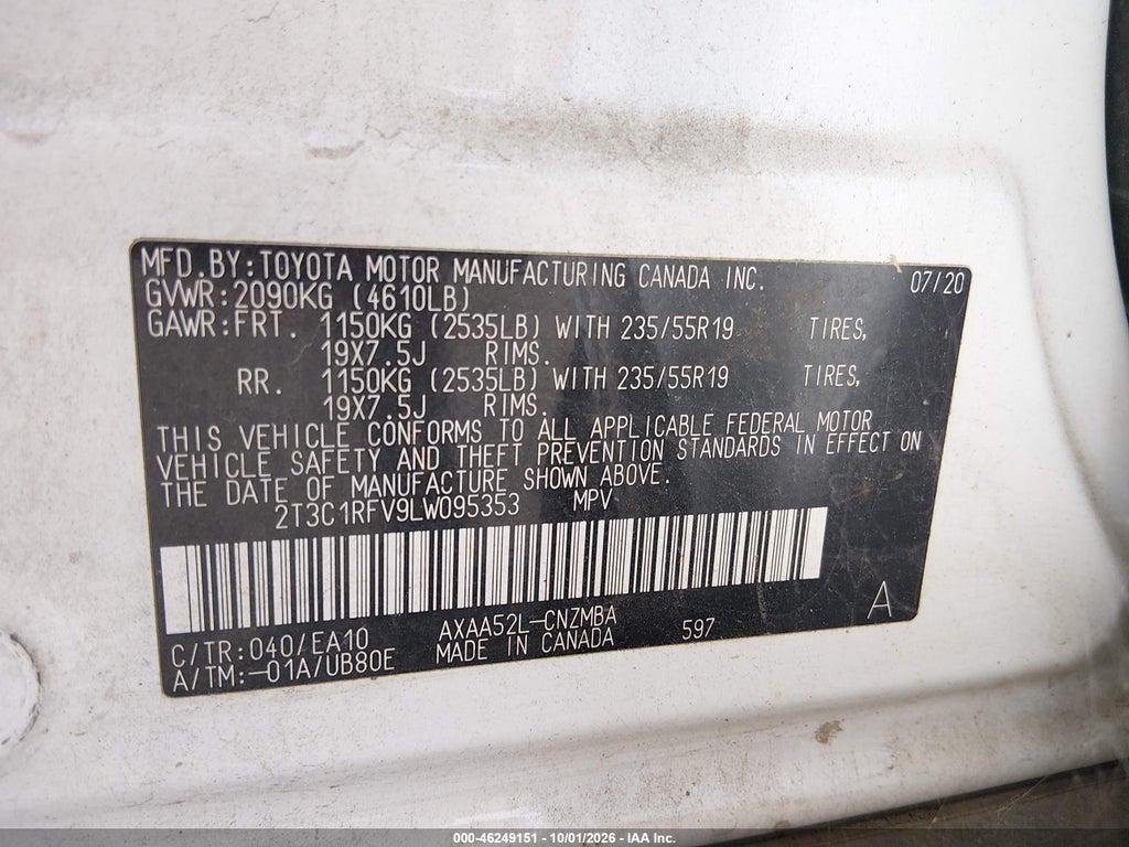 2020 Toyota RAV4 XLE Premium photo 9