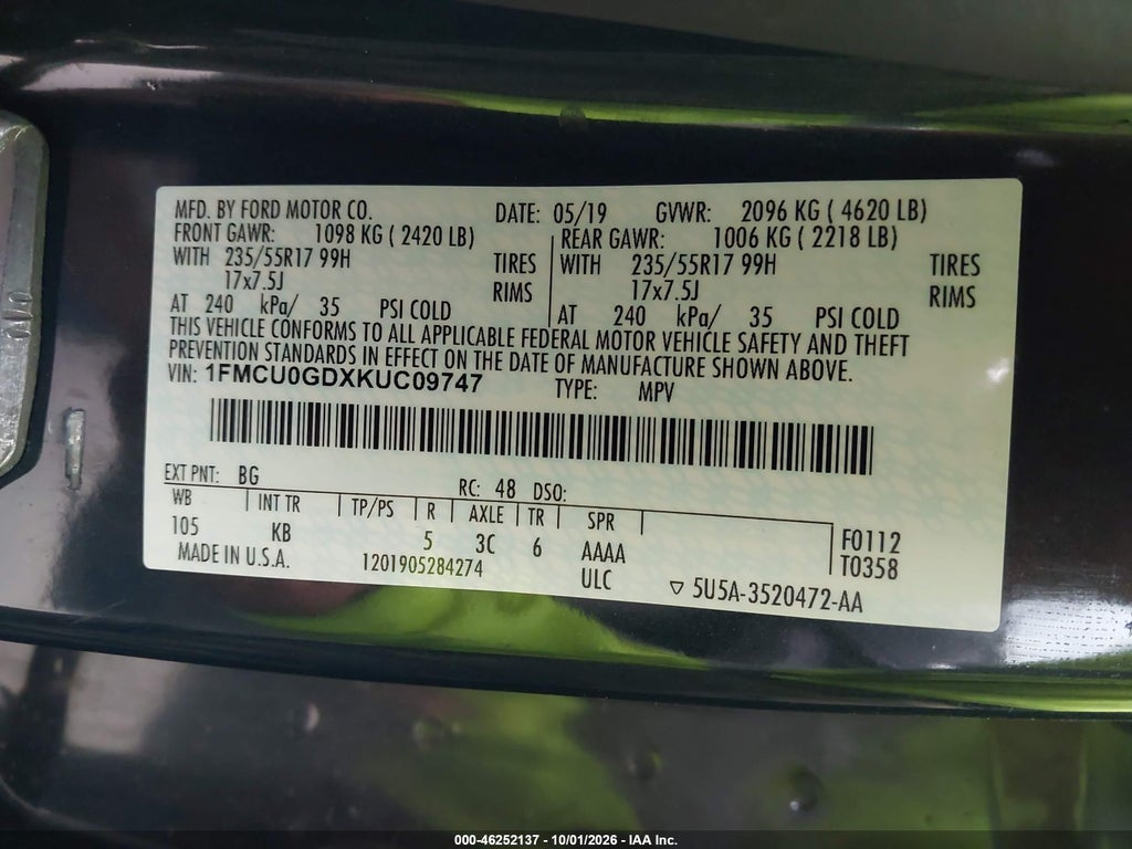 2019 Ford Escape SE photo 9