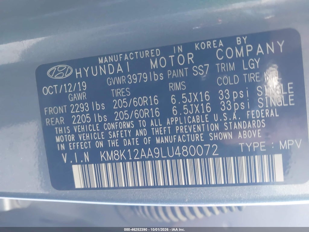 2020 Hyundai Kona SE photo 9