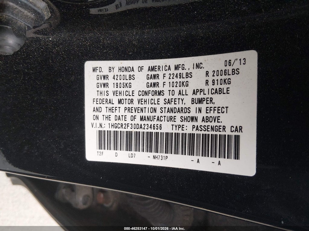 2013 Honda Accord LX photo 9