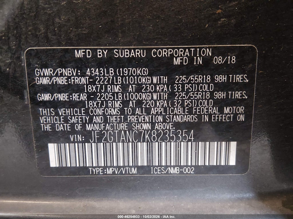 2019 Subaru Crosstrek 2.0I Limited photo 9