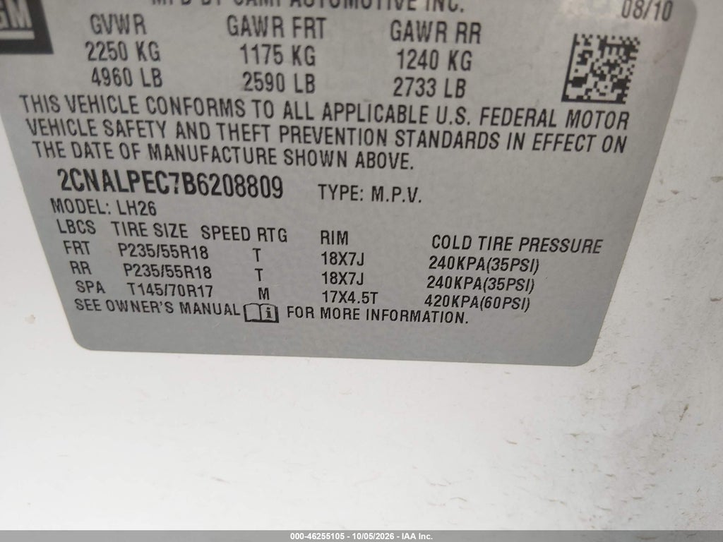 2011 Chevrolet Equinox 2LT photo 9