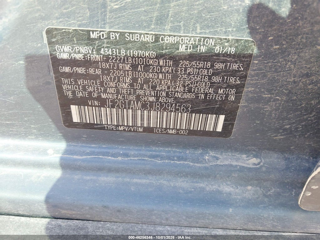 2018 Subaru Crosstrek 2.0I Limited photo 9