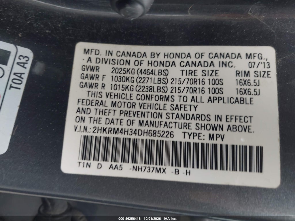 2013 Honda CR-V LX photo 9