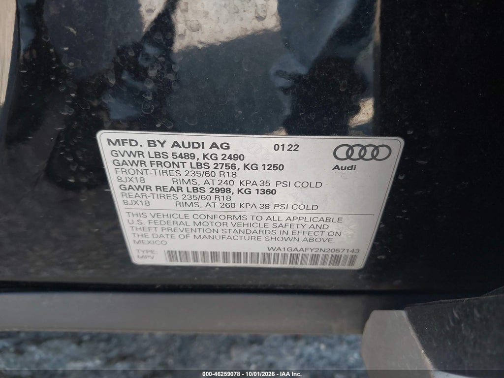 2022 Audi Q5 Premium 45 Tfsi S Line Quattro S Tronic photo 9