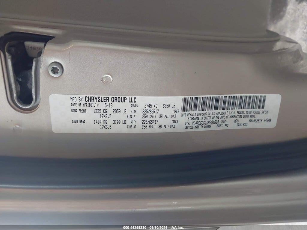 2013 Dodge Grand Caravan SXT photo 9
