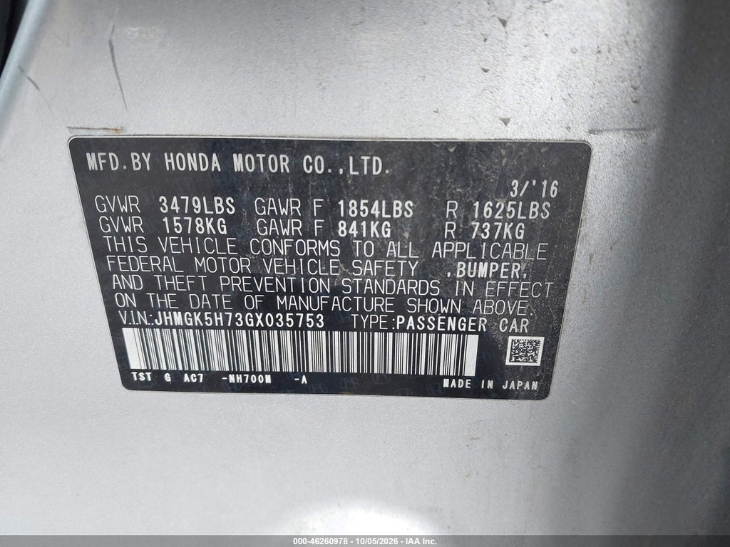 2016 Honda Fit EX photo 9