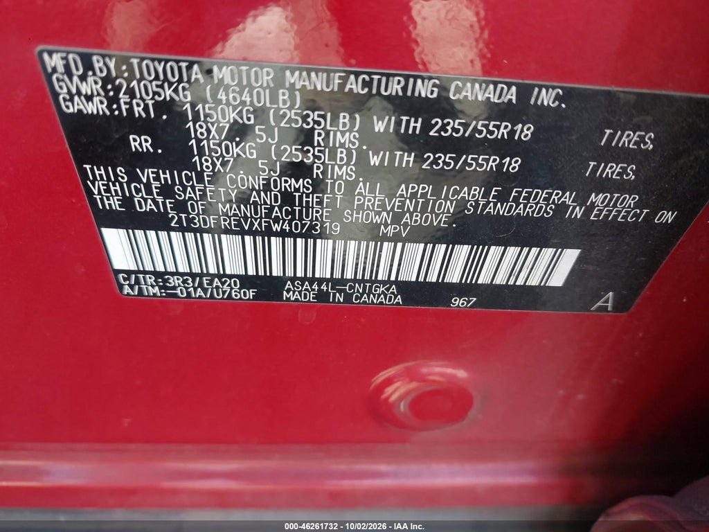 2015 Toyota RAV4 Limited photo 9