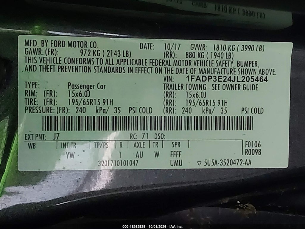 2018 Ford Focus S photo 9