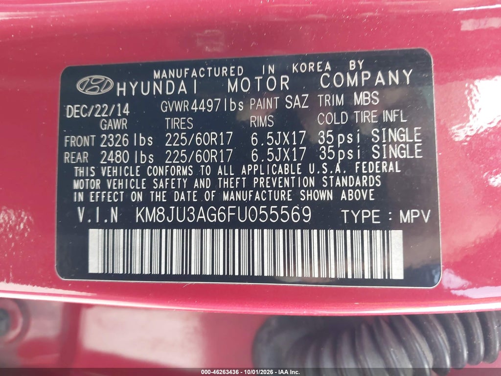 2015 Hyundai Tucson SE photo 9