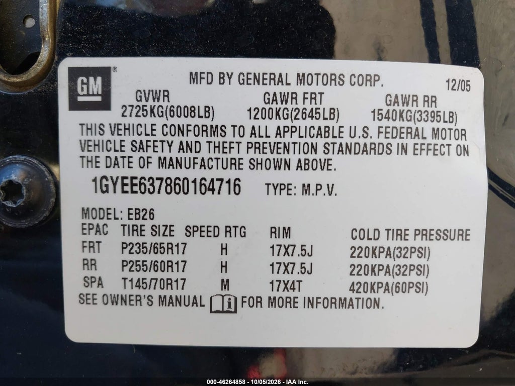 2006 Cadillac SRX V6 photo 9