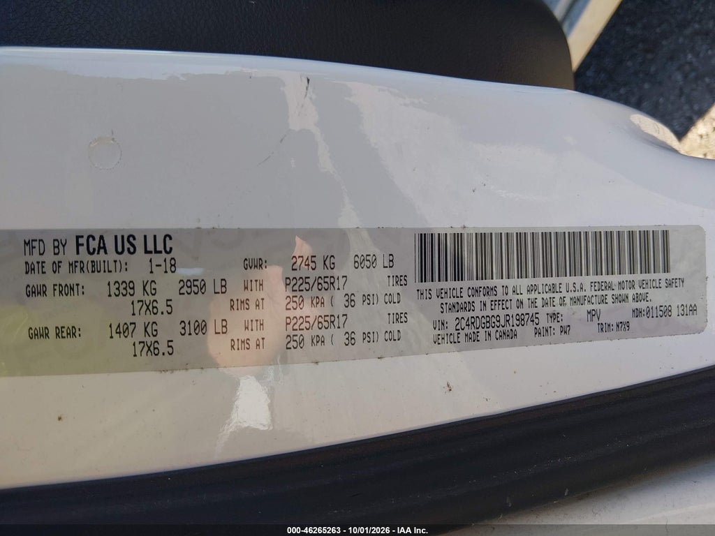 2018 Dodge Grand Caravan SE Plus photo 9