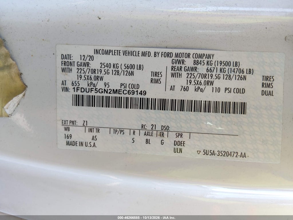 2021 Ford F-550 Chassis XL photo 9