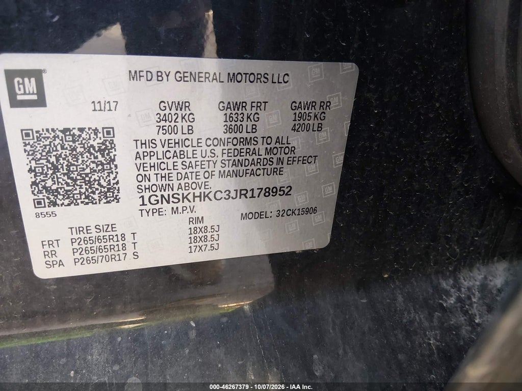 2018 Chevrolet Suburban LT photo 9