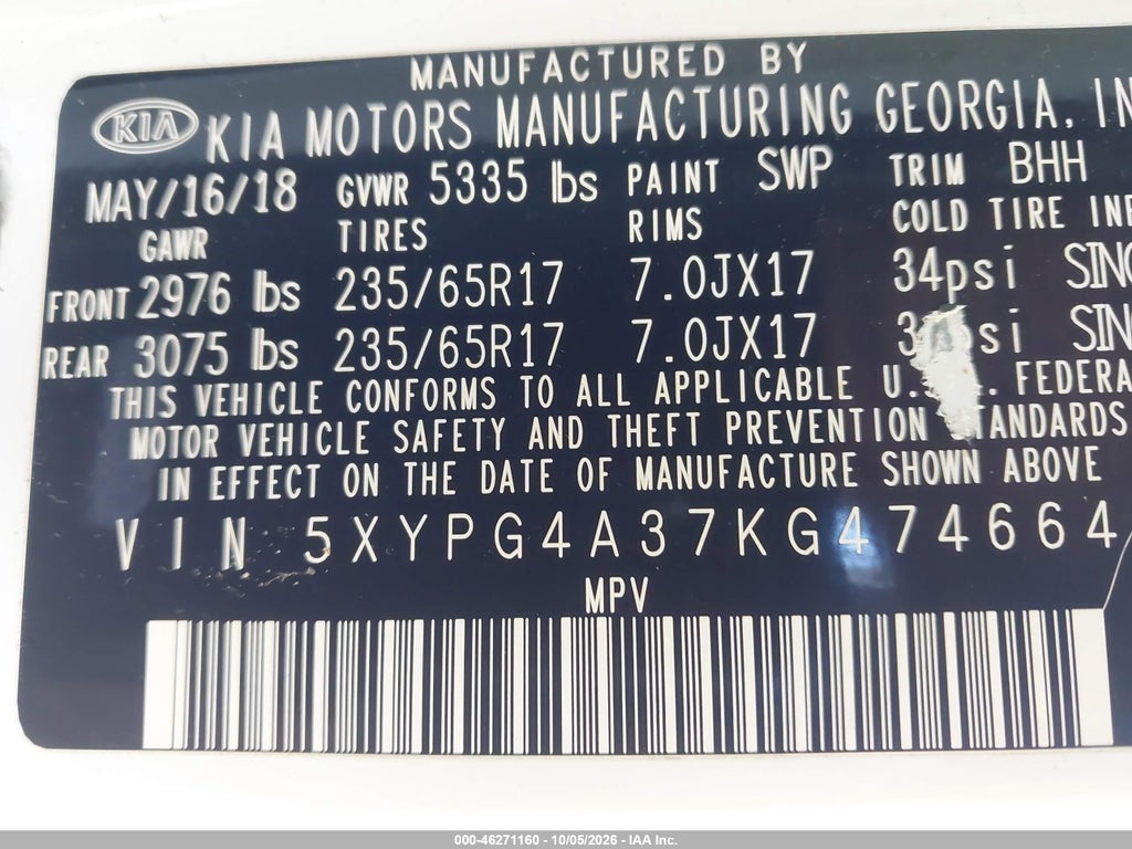 2019 Kia Sorento 2.4L LX photo 9