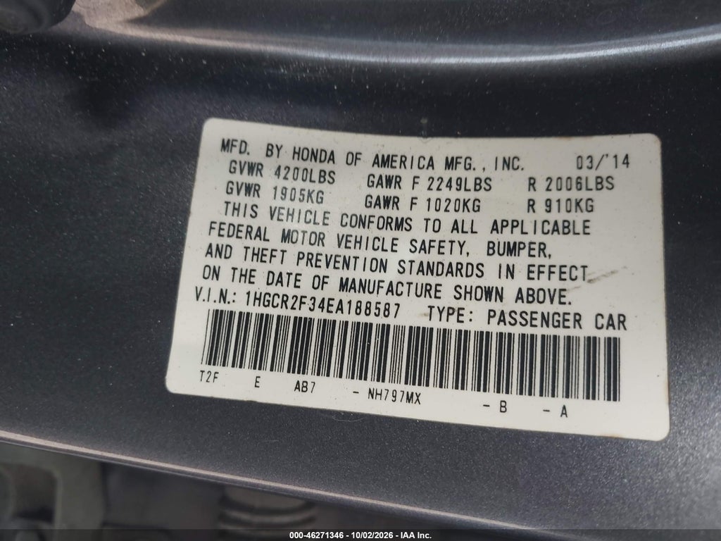 2014 Honda Accord LX photo 9