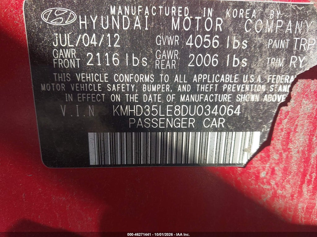 2013 Hyundai Elantra GT Base W/Blue photo 9