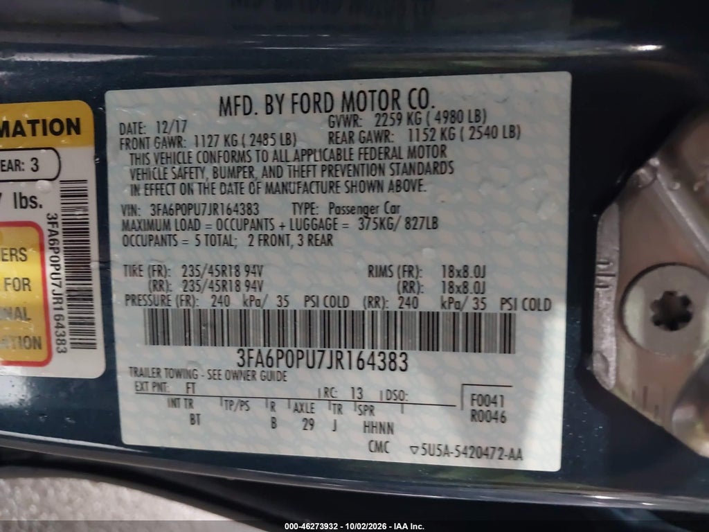 2018 Ford Fusion Energi SE Luxury photo 9