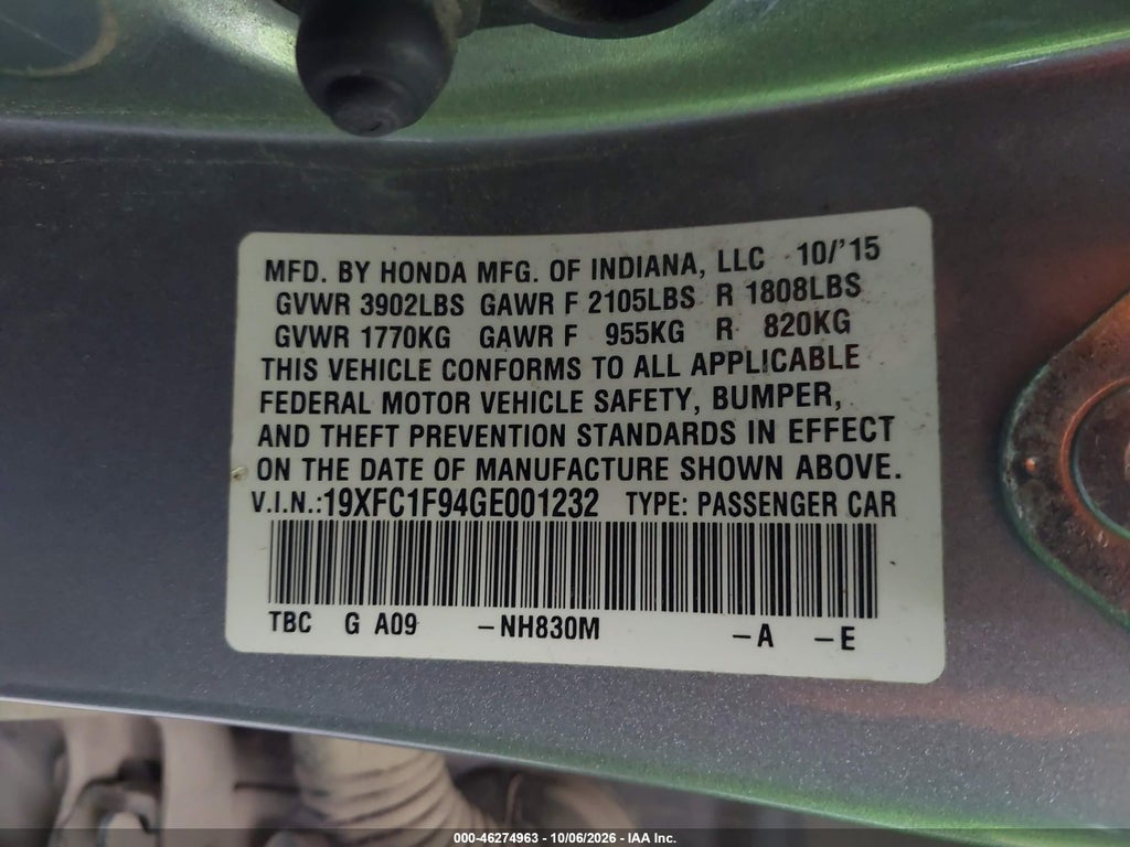 2016 Honda Civic Touring photo 9