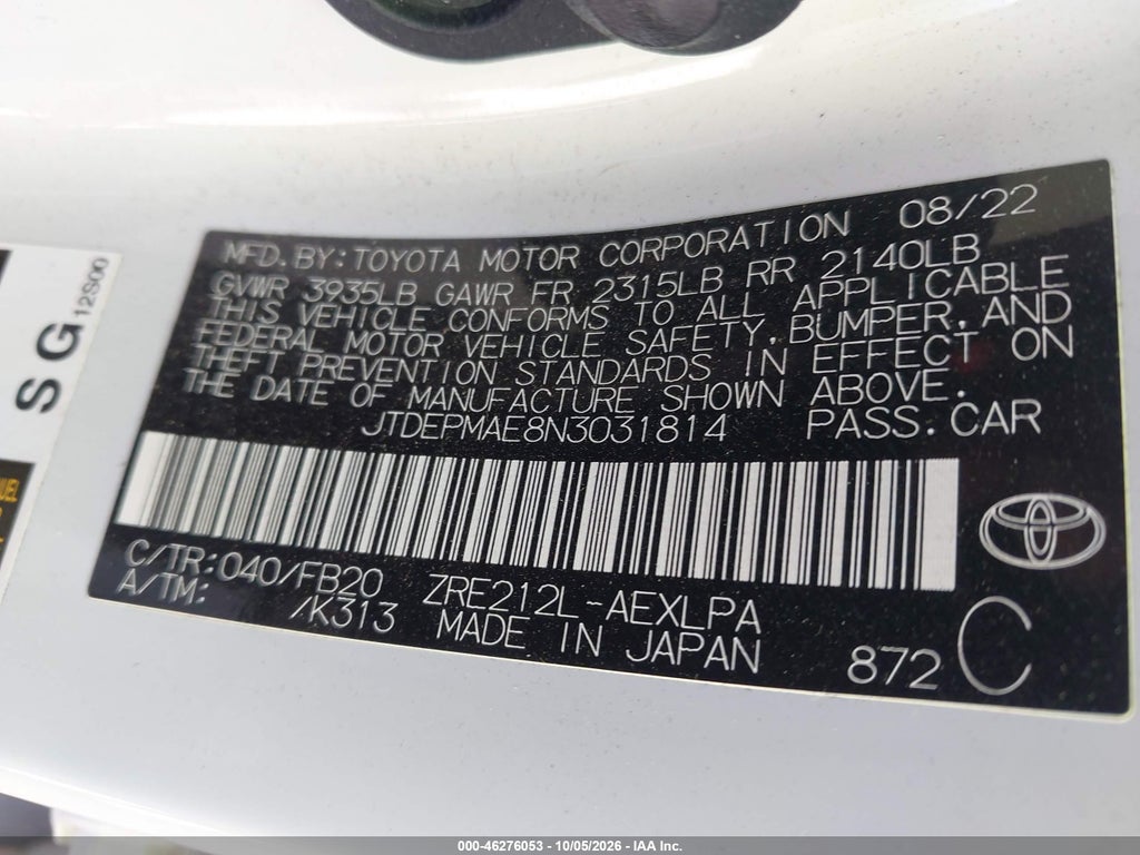 2022 Toyota Corolla LE photo 9