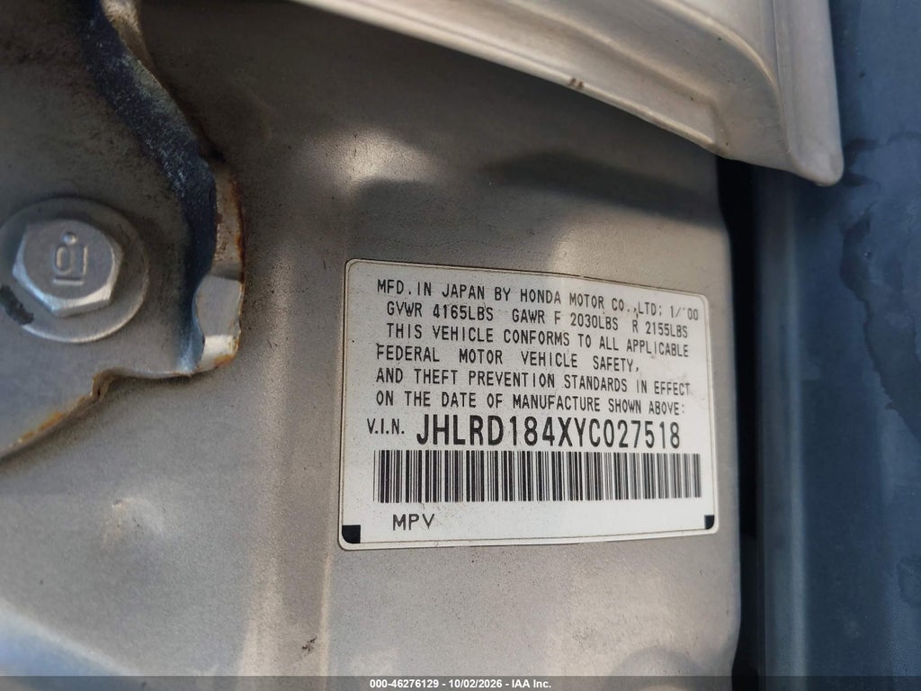 2000 Honda CR-V LX photo 9