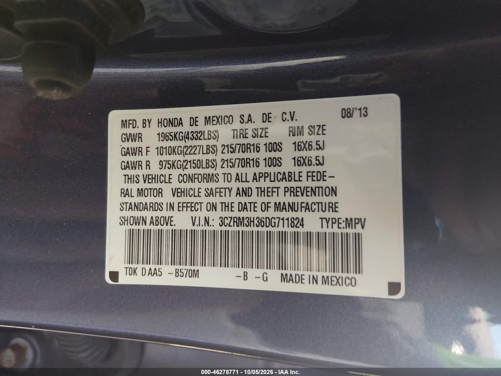 2013 Honda CR-V LX photo 9