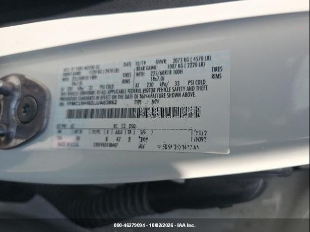 2020 Ford Escape SEL photo 9