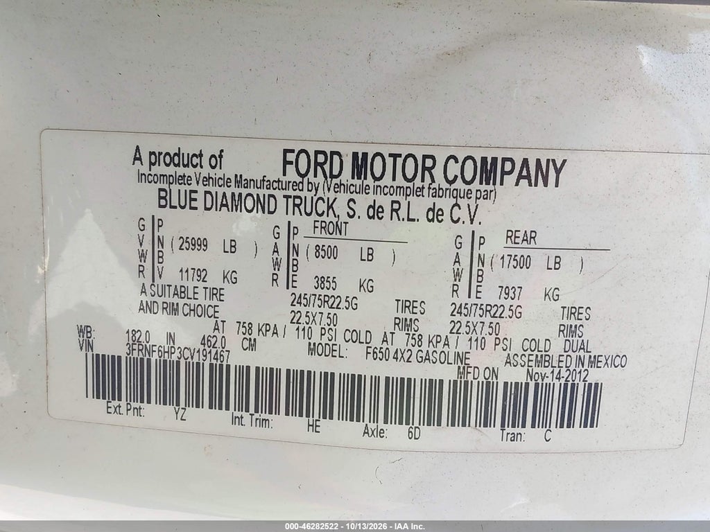 2012 Ford F-650 GAS XL/XLT photo 9