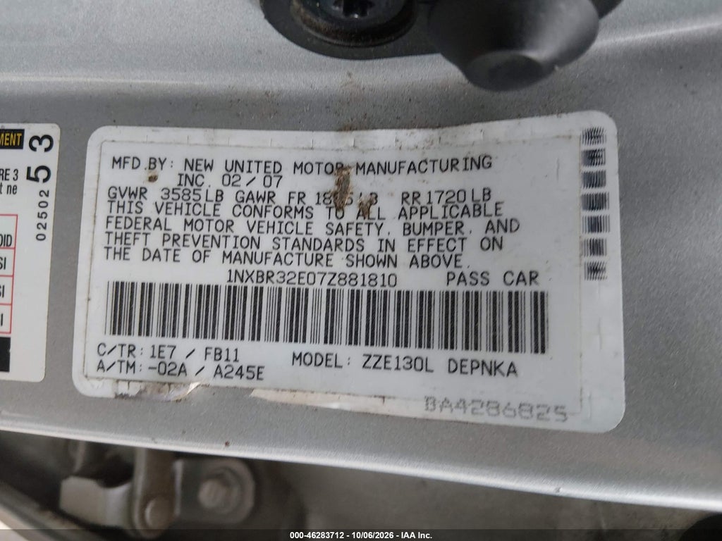 2007 Toyota Corolla LE photo 9