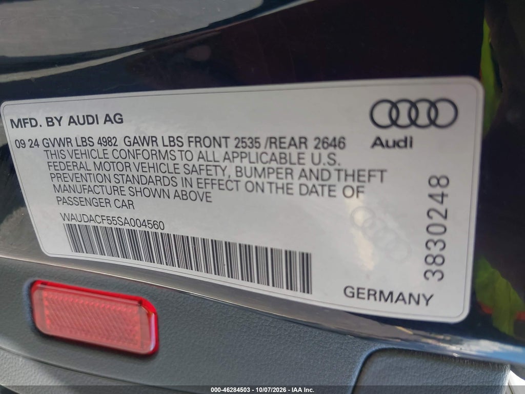 2025 Audi A5 Sportback Premium 45 Tfsi S Line Quattro S Tronic photo 9