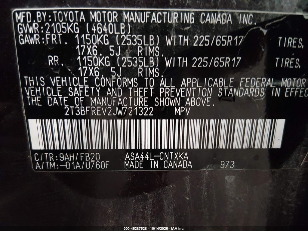 2018 Toyota RAV4 LE photo 9