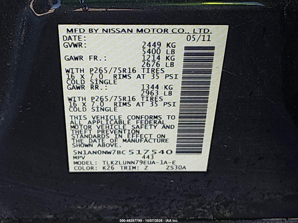 2011 Nissan Xterra PRO-4X photo 9