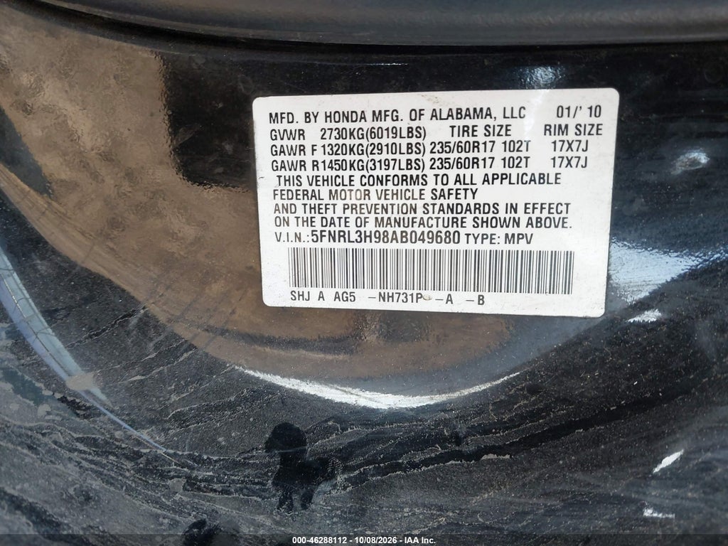 2010 Honda Odyssey Touring photo 9