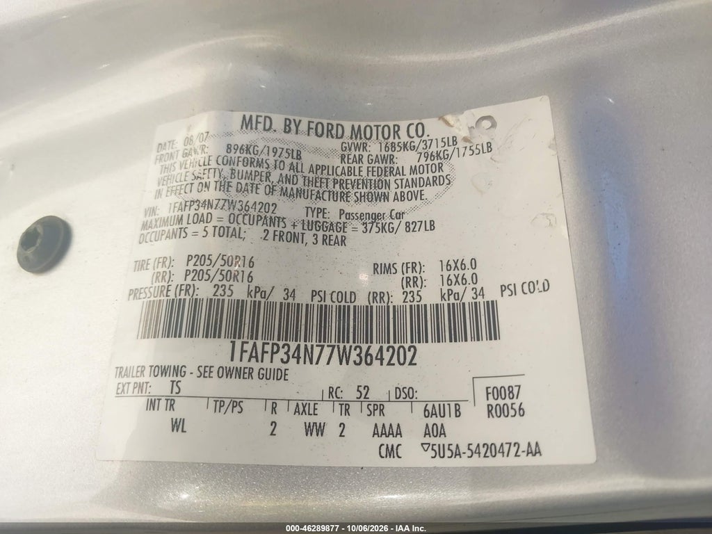 2007 Ford Focus S/SE/SES photo 9