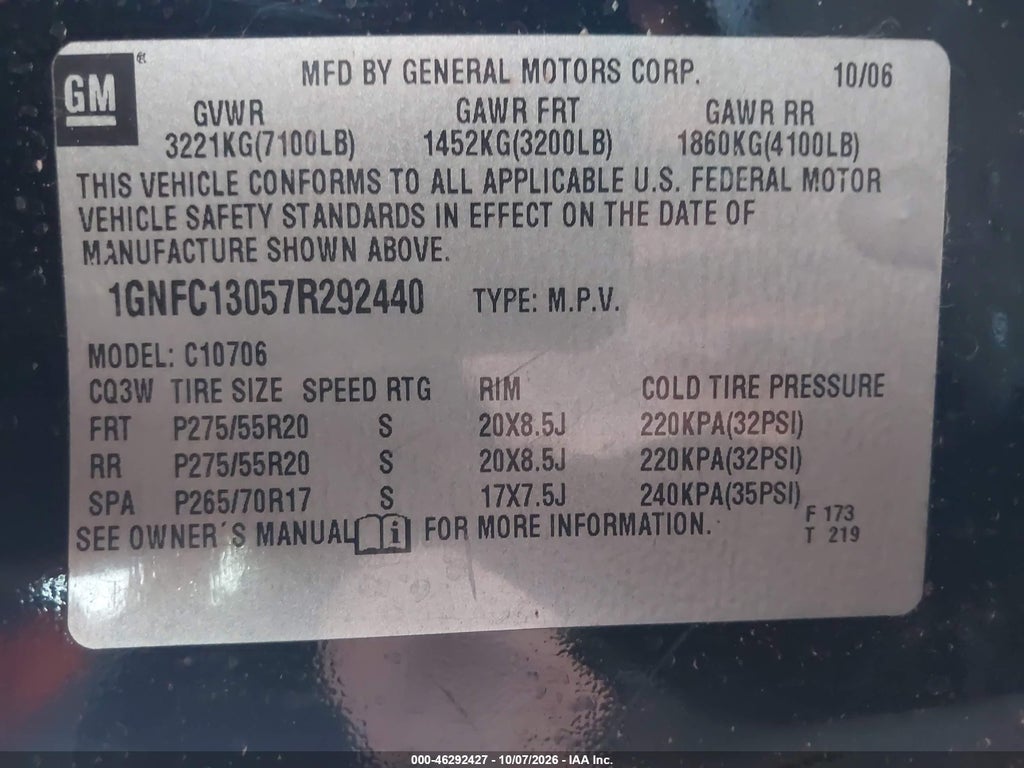 2007 Chevrolet Tahoe LTZ photo 9