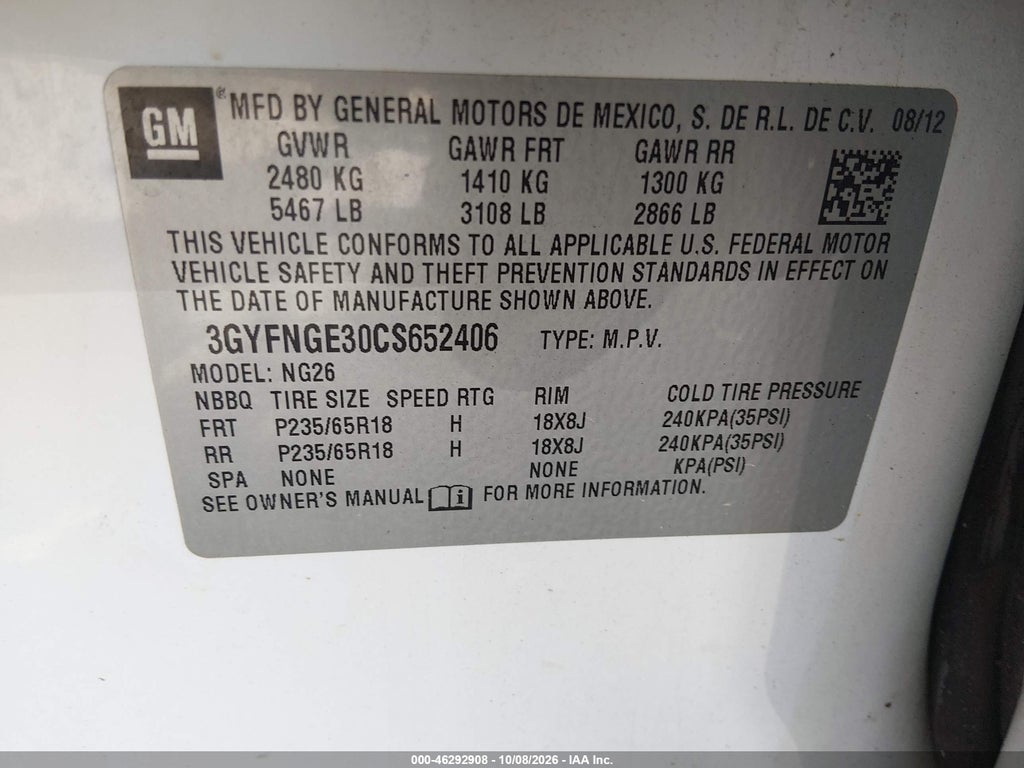 2012 Cadillac SRX Standard photo 9