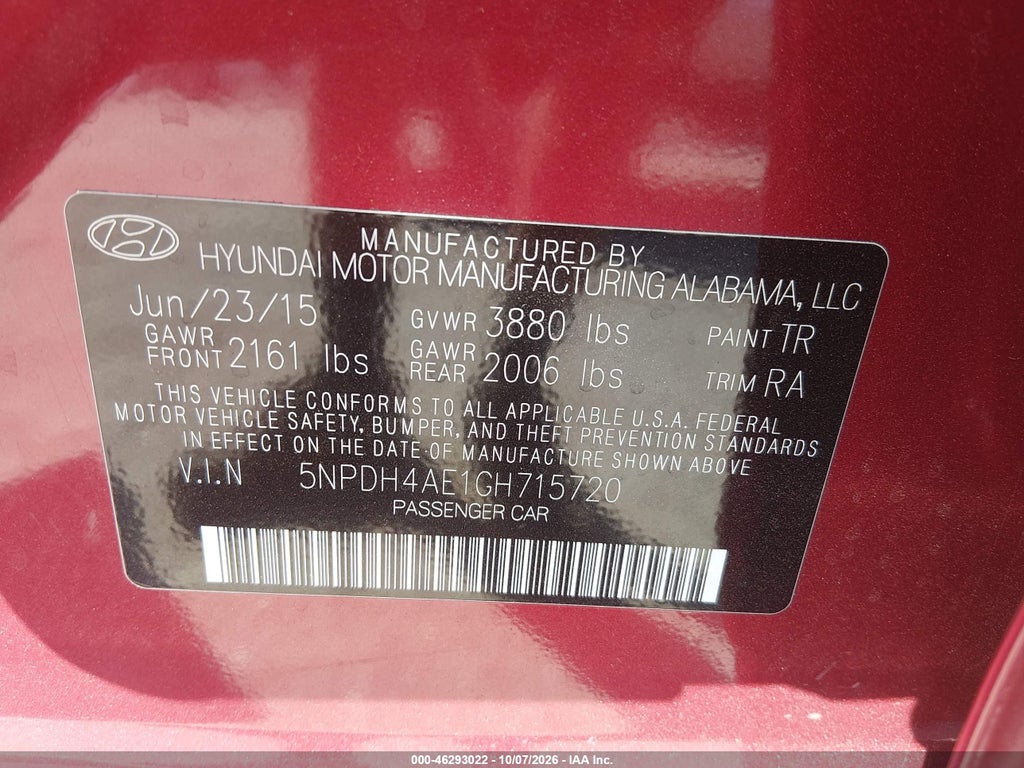 2016 Hyundai Elantra SE photo 9