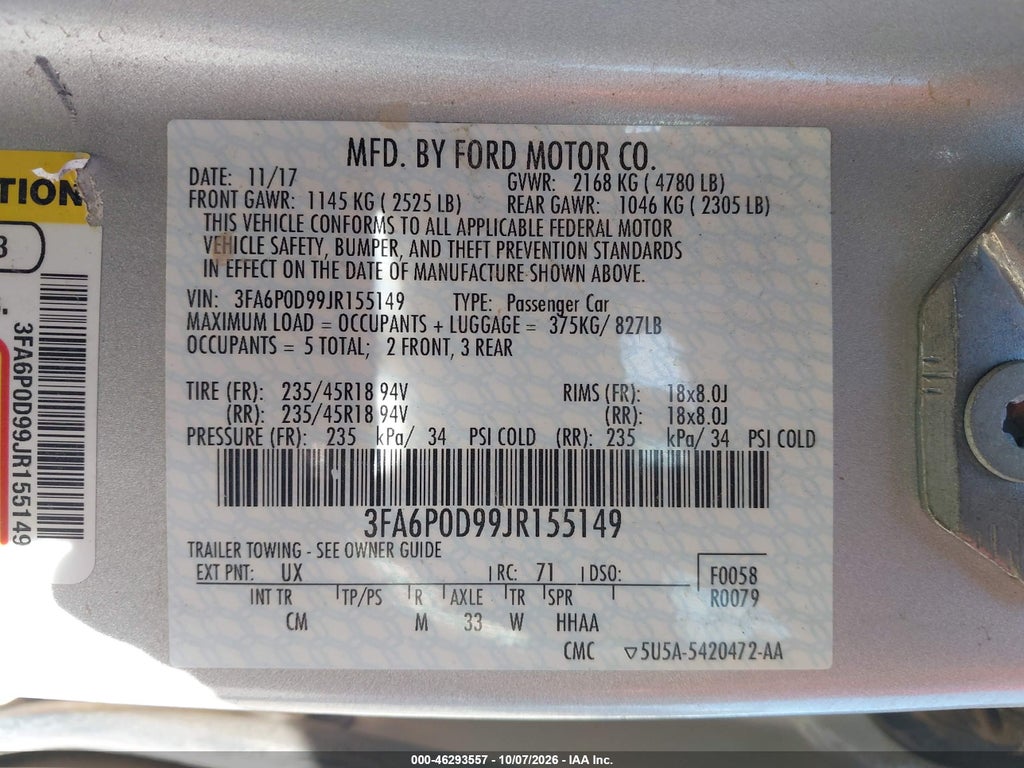 2018 Ford Fusion Titanium photo 9