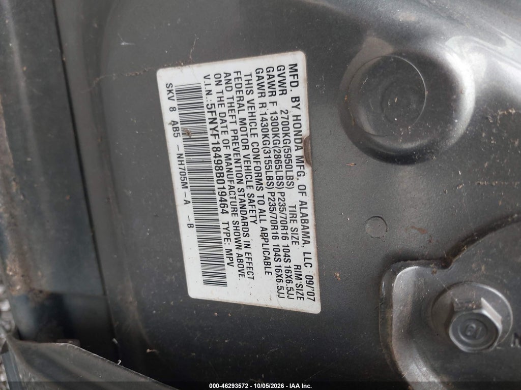 2008 Honda Pilot EX photo 9