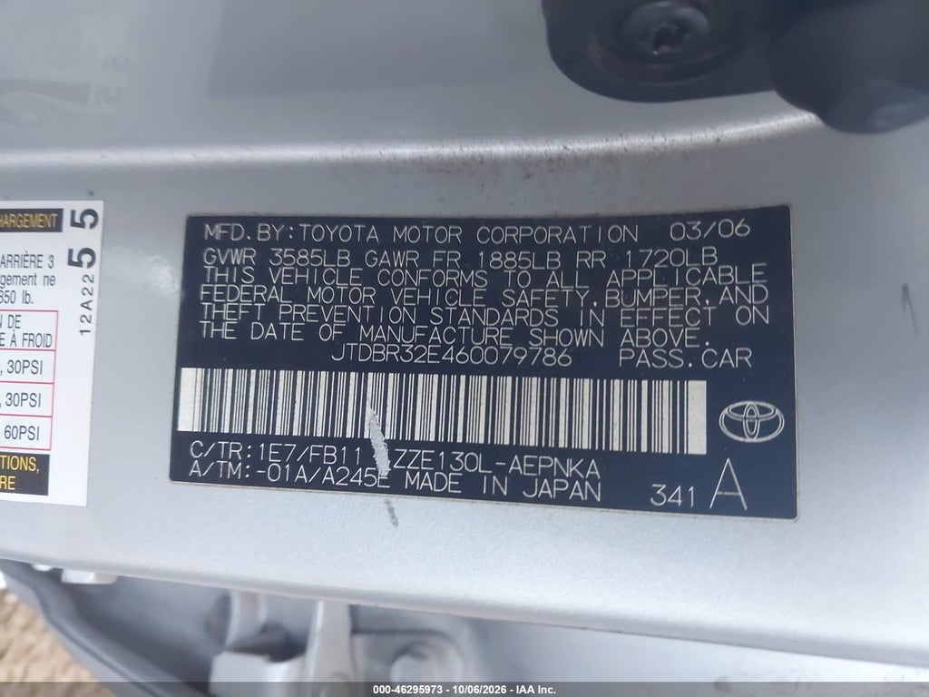 2006 Toyota Corolla LE photo 9