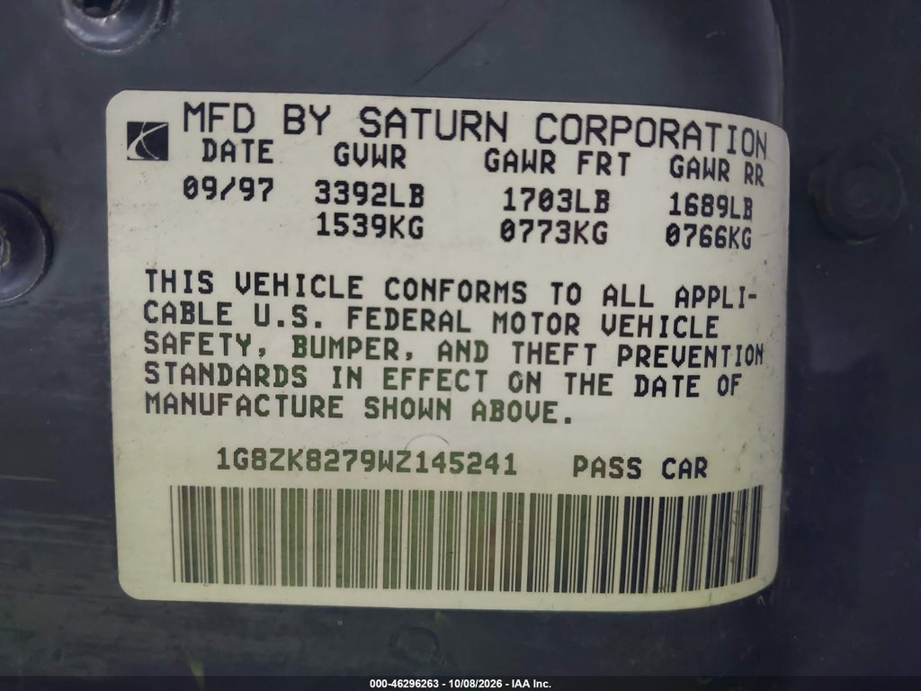 1998 Saturn SW2 photo 9