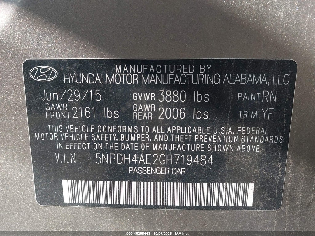 2016 Hyundai Elantra SE photo 9