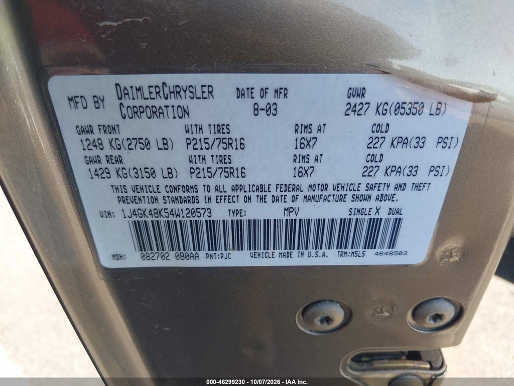 2004 Jeep Liberty Sport photo 9