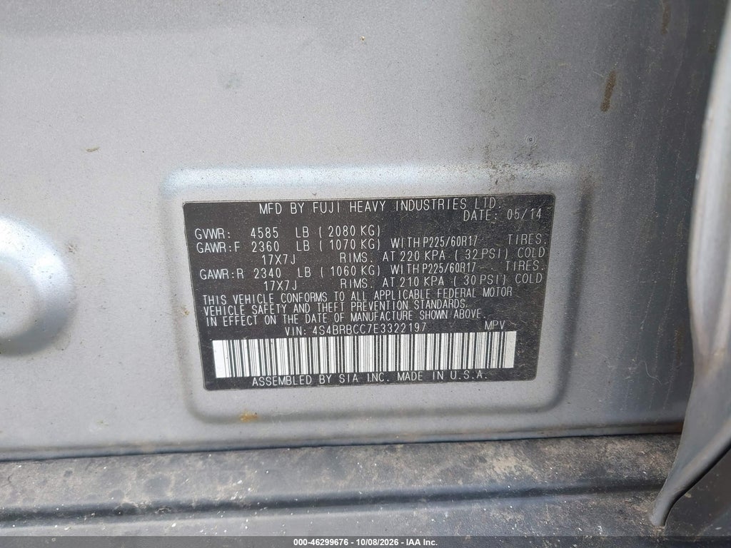 2014 Subaru Outback 2.5I Premium photo 9