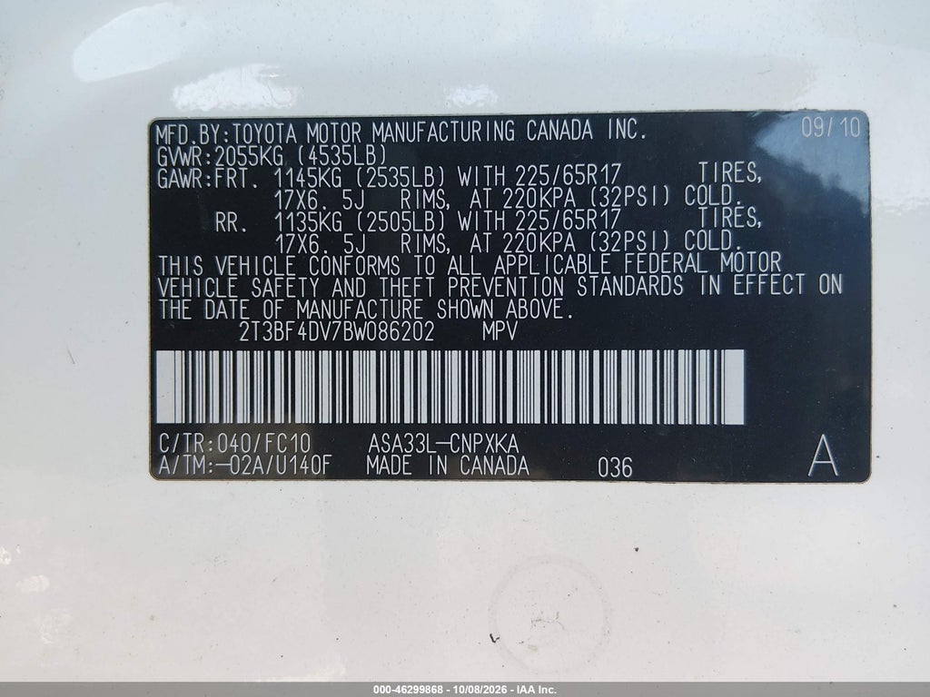 2011 Toyota RAV4 photo 9