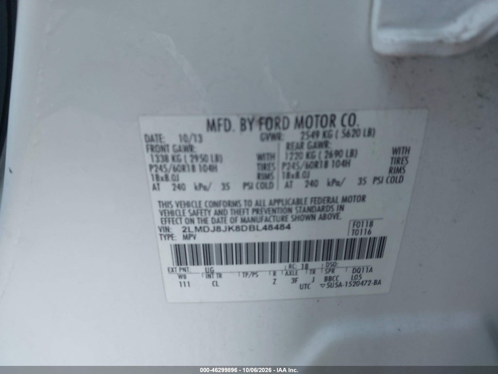 2013 Lincoln MKX photo 9
